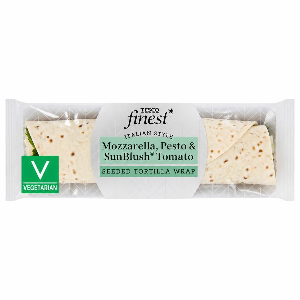 Tesco Finest Seeded Tortilla Wrap - Mozzarella, Pesto & SunBlush Tomato