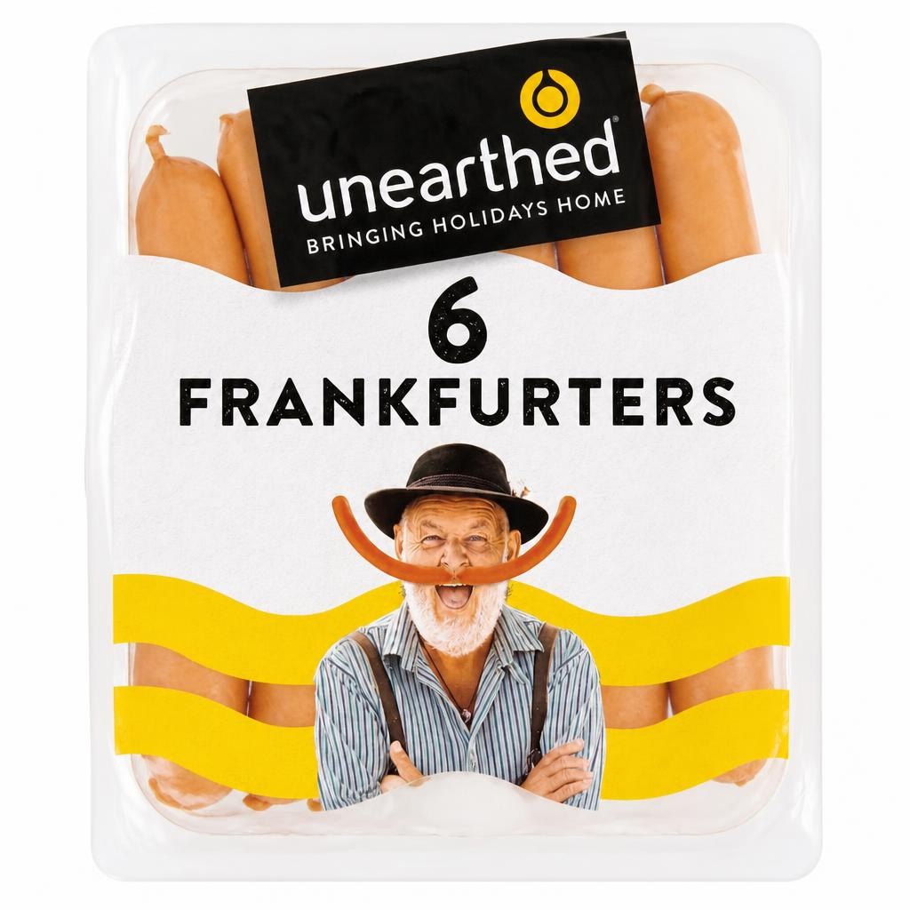 Unearthed Bavarian 6 Frankfurters 300g
