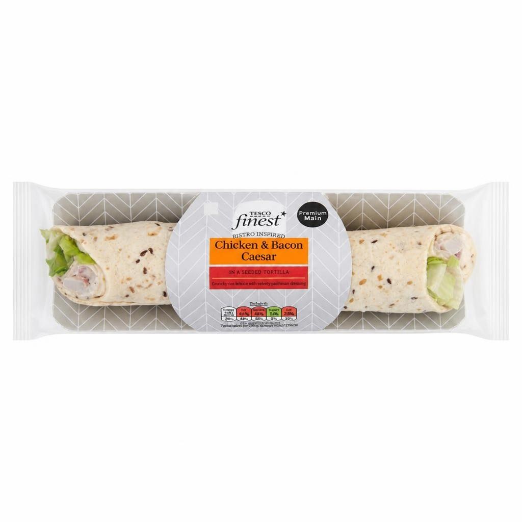 Tesco Finest Bistro Inspired Chicken & Bacon Caesar Wrap