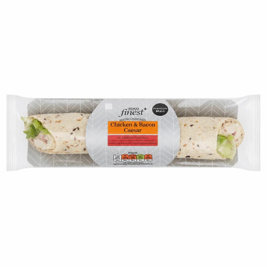 Tesco Finest Bistro Inspired Chicken & Bacon Caesar Wrap