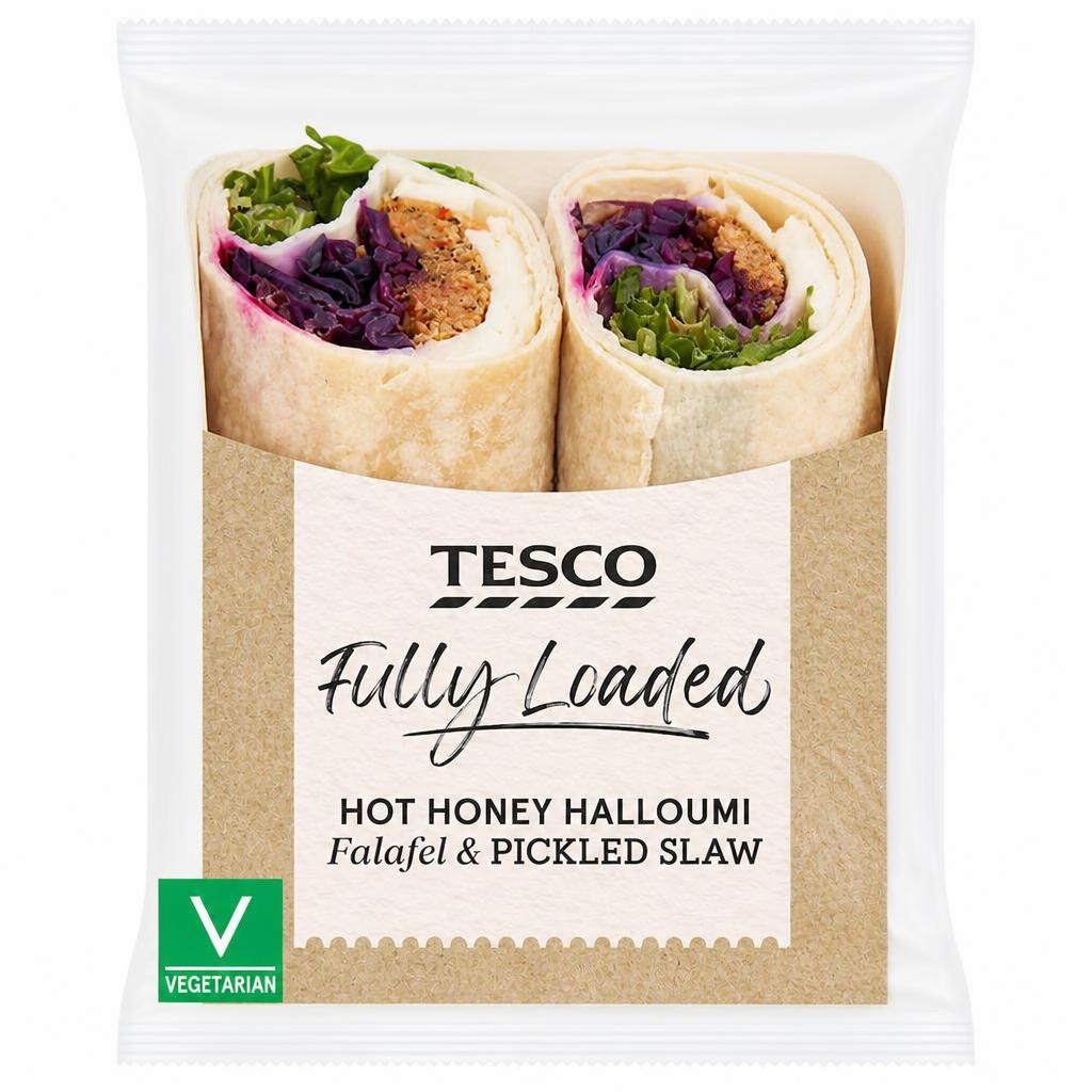 Tesco Fully Loaded Hot Honey Halloumi, Falafel and Pickled Slaw