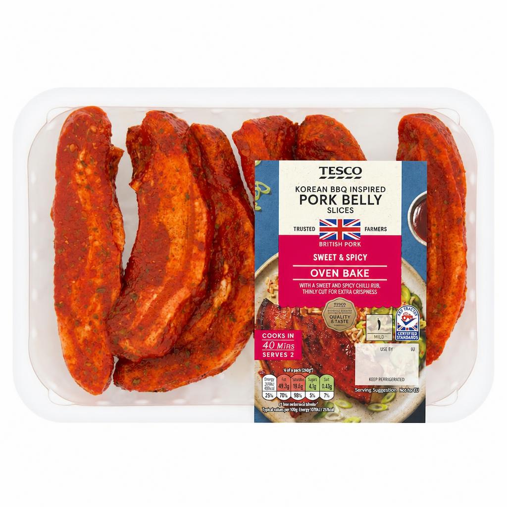 Tesco Korean BBQ Inspired Pork Belly Slices 400g