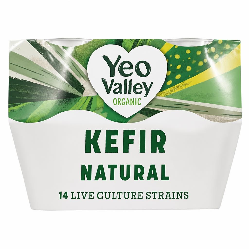 Yeo Valley Organic Gut Health Kefir Natural  4X100g