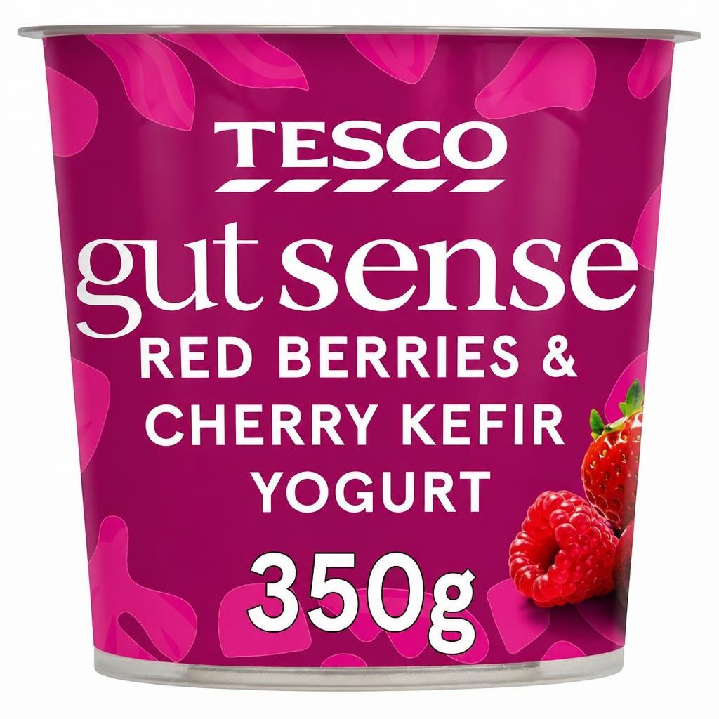 Tesco Gut Sense Red Berries & Cherry Kefir Yogurt 350g