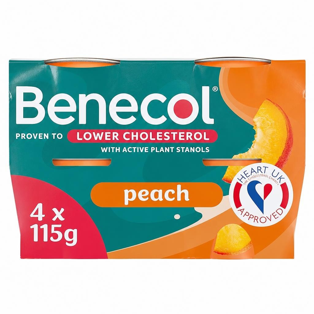 Benecol Peach Yogurt 4x115g