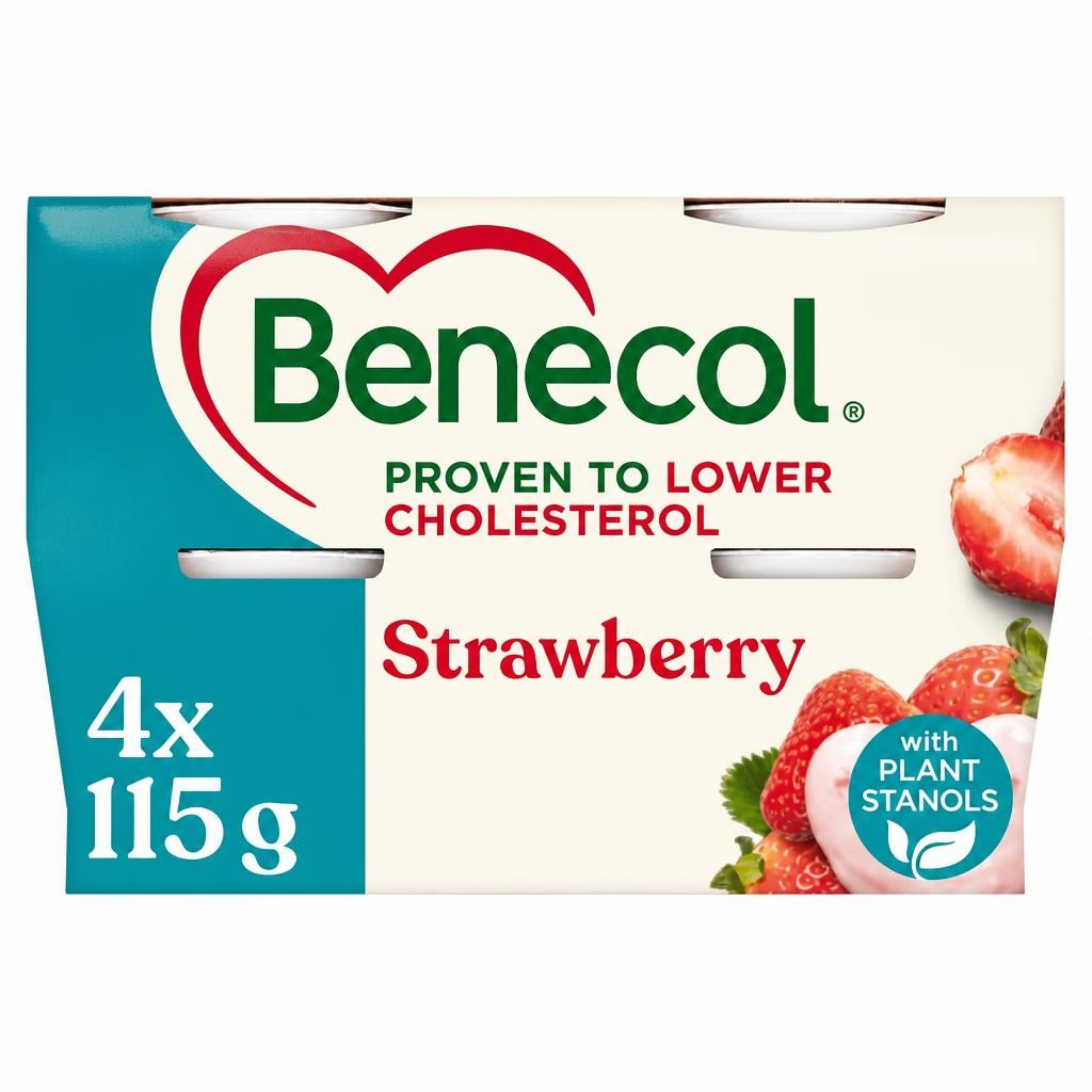 Benecol Strawberry Yogurt 4x115g