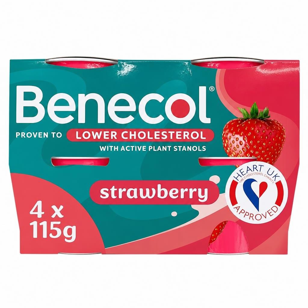 Benecol Strawberry Yogurt 4x115g