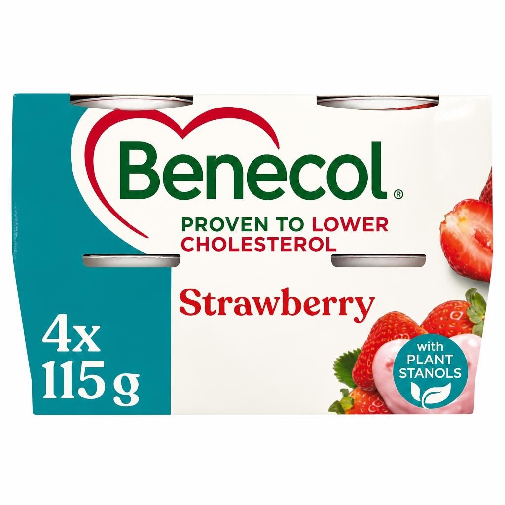 Benecol Strawberry Yogurt 4x115g