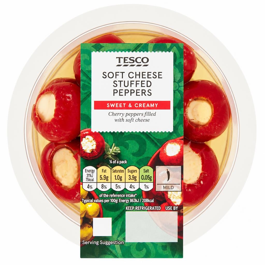 Tesco Soft Cheese Stuffed Peppers 145g