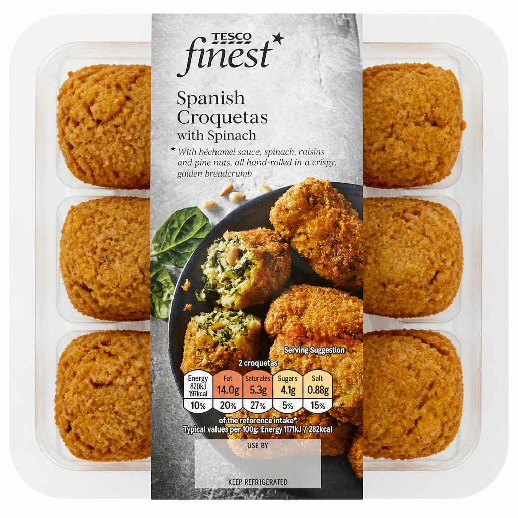 Tesco Finest Spanish Croquetas with Spinach 210g