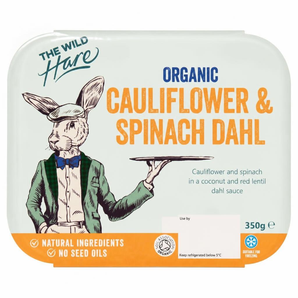 The Wild Hare Organic Cauliflower & Spinach Dahl 350g