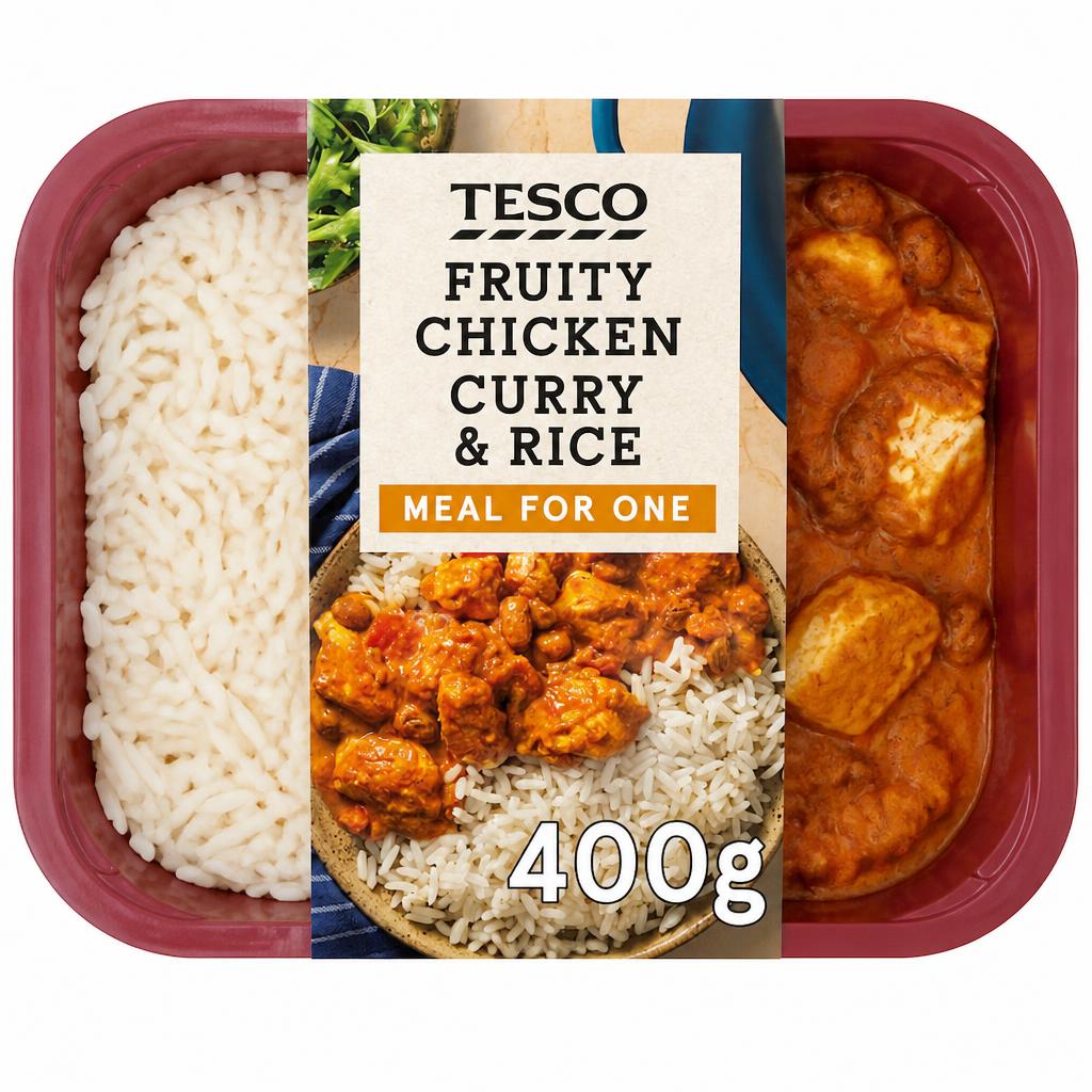 Tesco Fruity Chicken Curry & Rice 400G