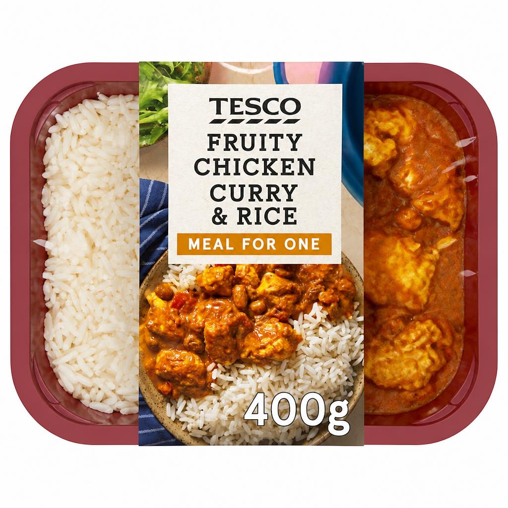 Tesco Fruity Chicken Curry & Rice 400G