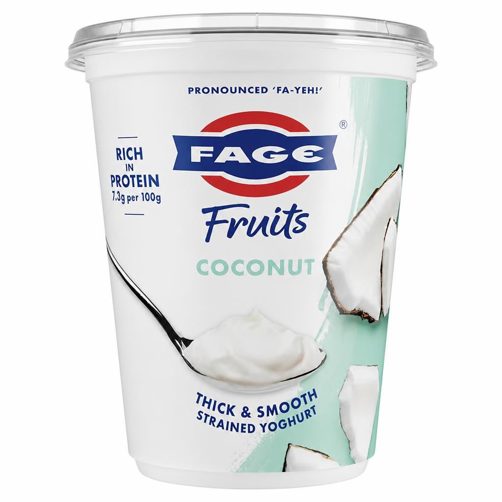 FAGE FRUITS COCONUT GREEK STRAINED YOGHURT 380G