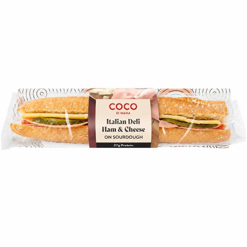 Coco Di Mama Italian Deli Ham & Cheese Baguette