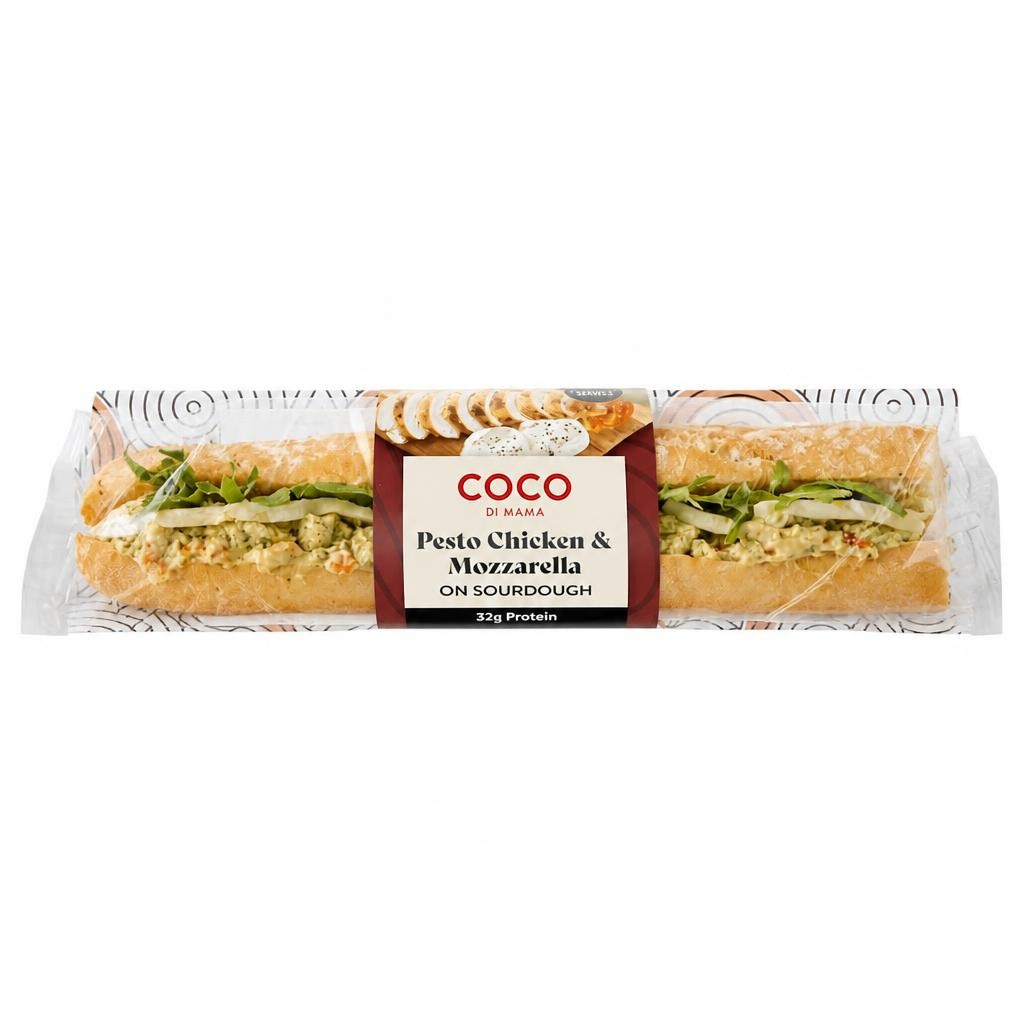 Coco Di Mama Pesto Chicken & Mozzarella Baguette