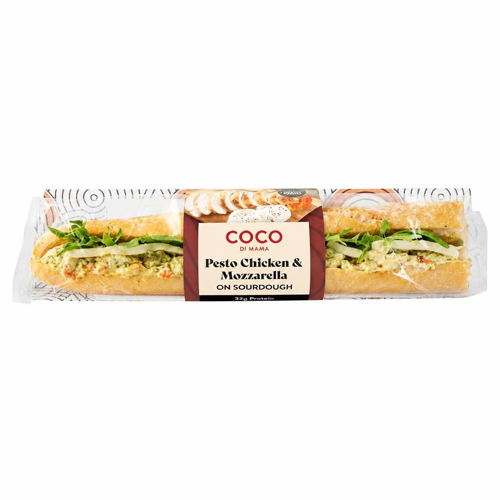 Coco Di Mama Pesto Chicken & Mozzarella Baguette