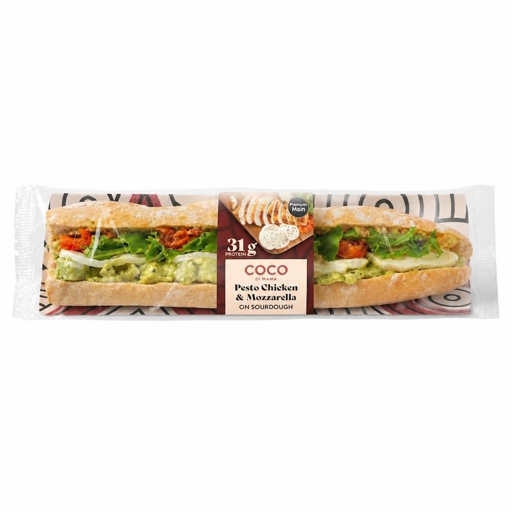 Coco Di Mama Pesto Chicken & Mozzarella Baguette
