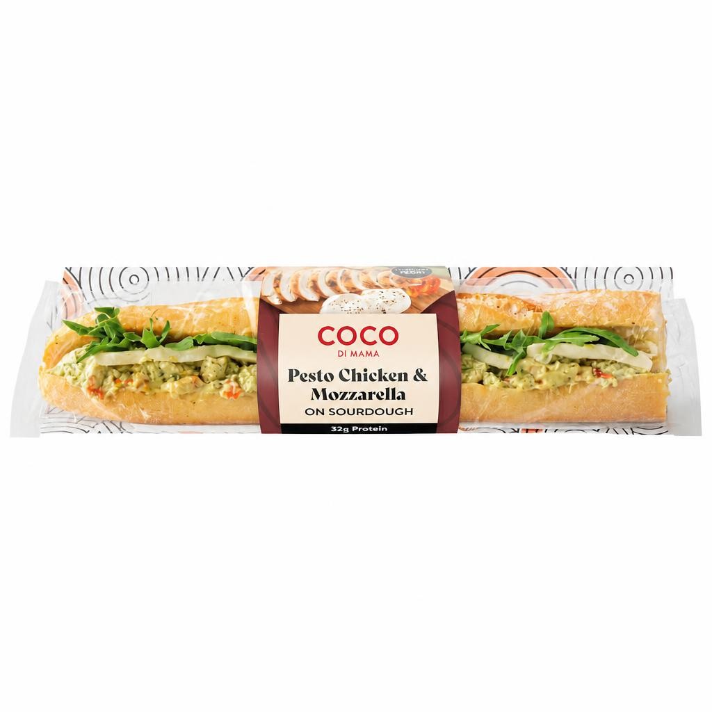 Coco Di Mama Pesto Chicken & Mozzarella Baguette