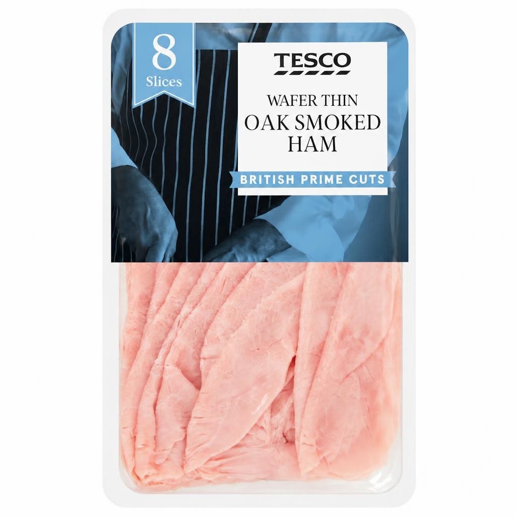 Tesco British Wafer Thin  Smoked Ham Slices 120g