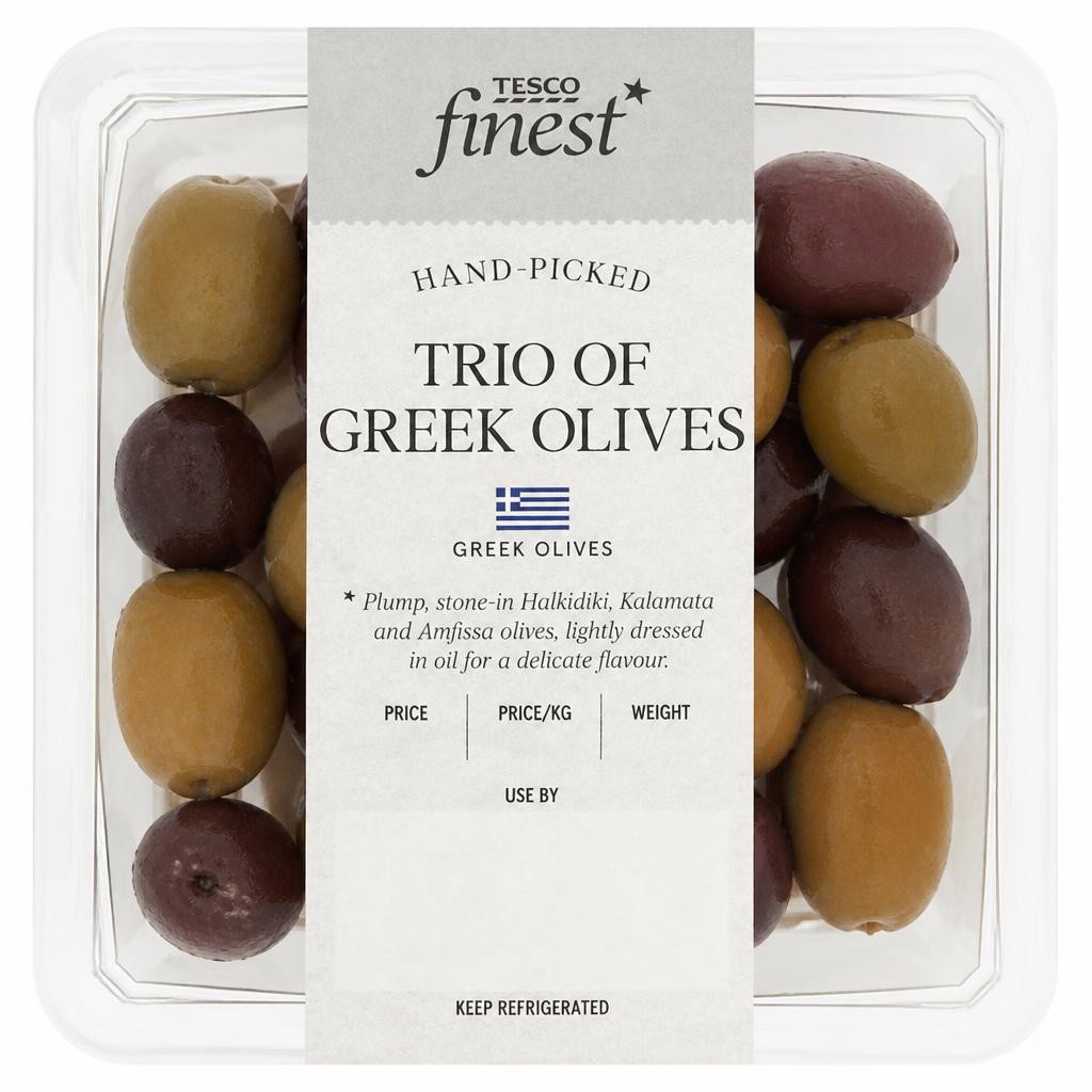 Tesco Finest Trio of Greek Olives 140G