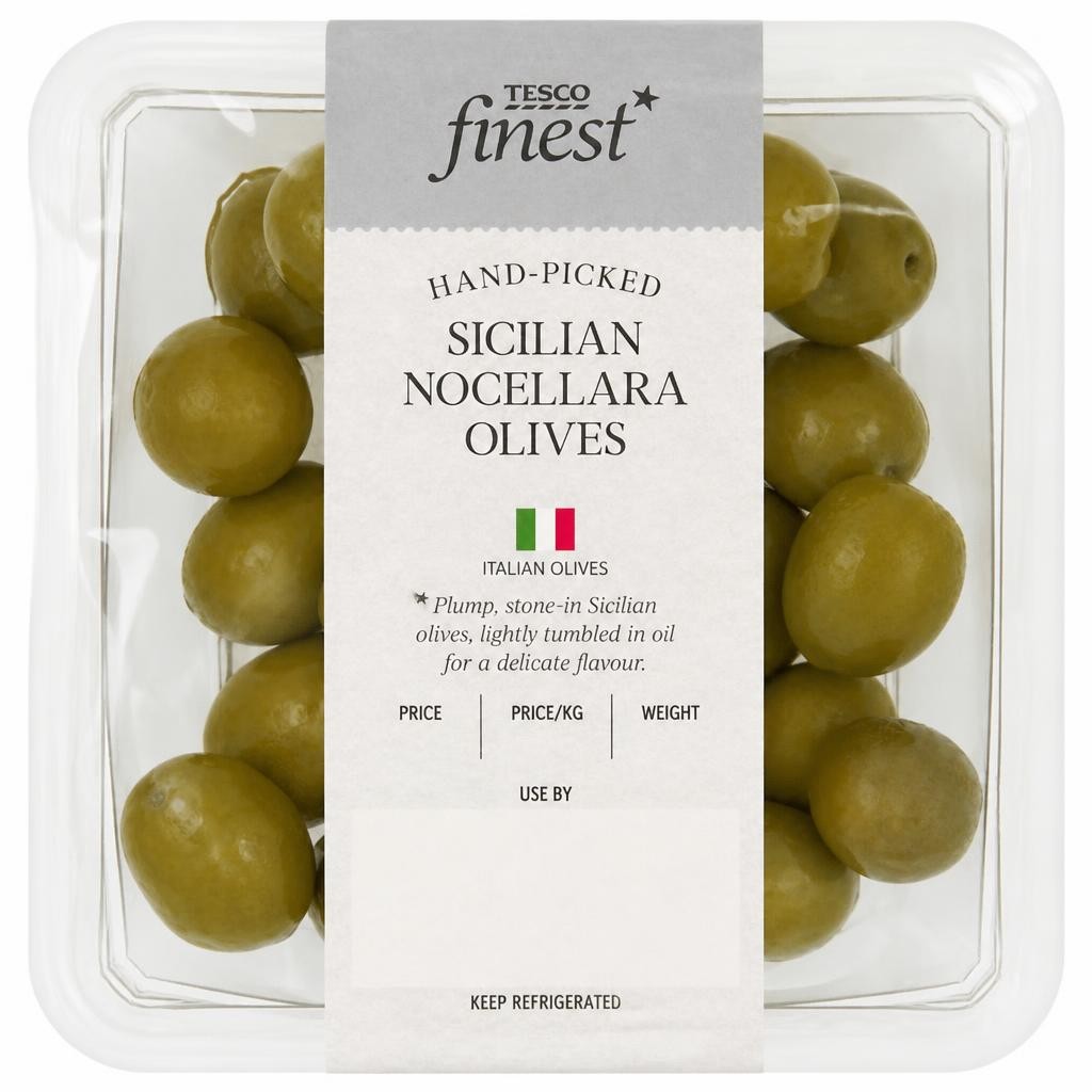Tesco Finest Sicilian Nocellara Olives 125g