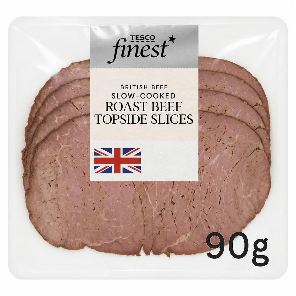 Tesco Finest Slow Cooked Roast Beef Topside Slices 90g