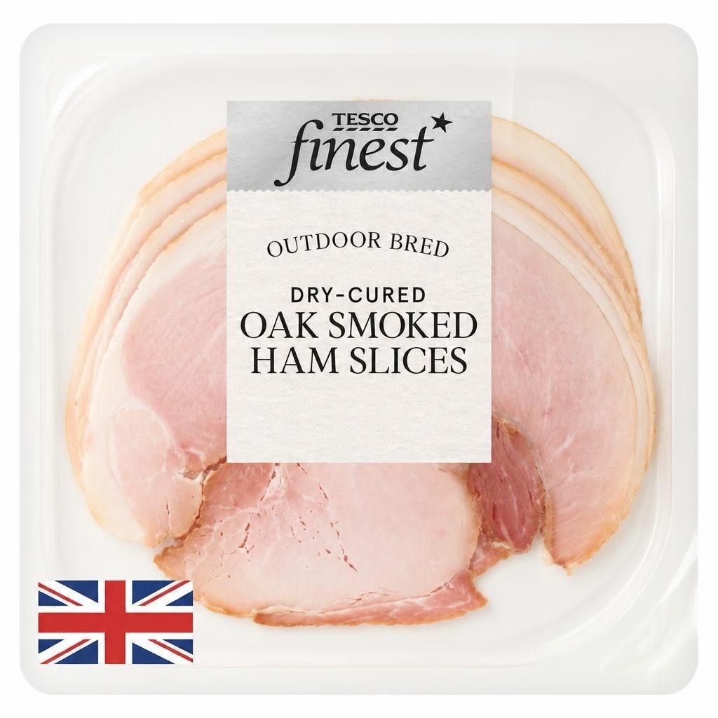 Tesco Finest Dry Cured Oak Smoked Ham Slices 130g