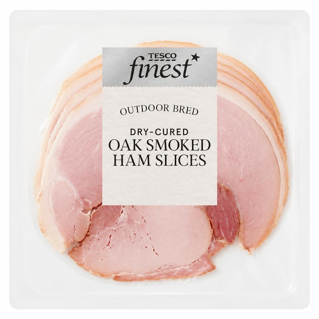 Tesco Finest Dry Cured Oak Smoked Ham Slices 130g