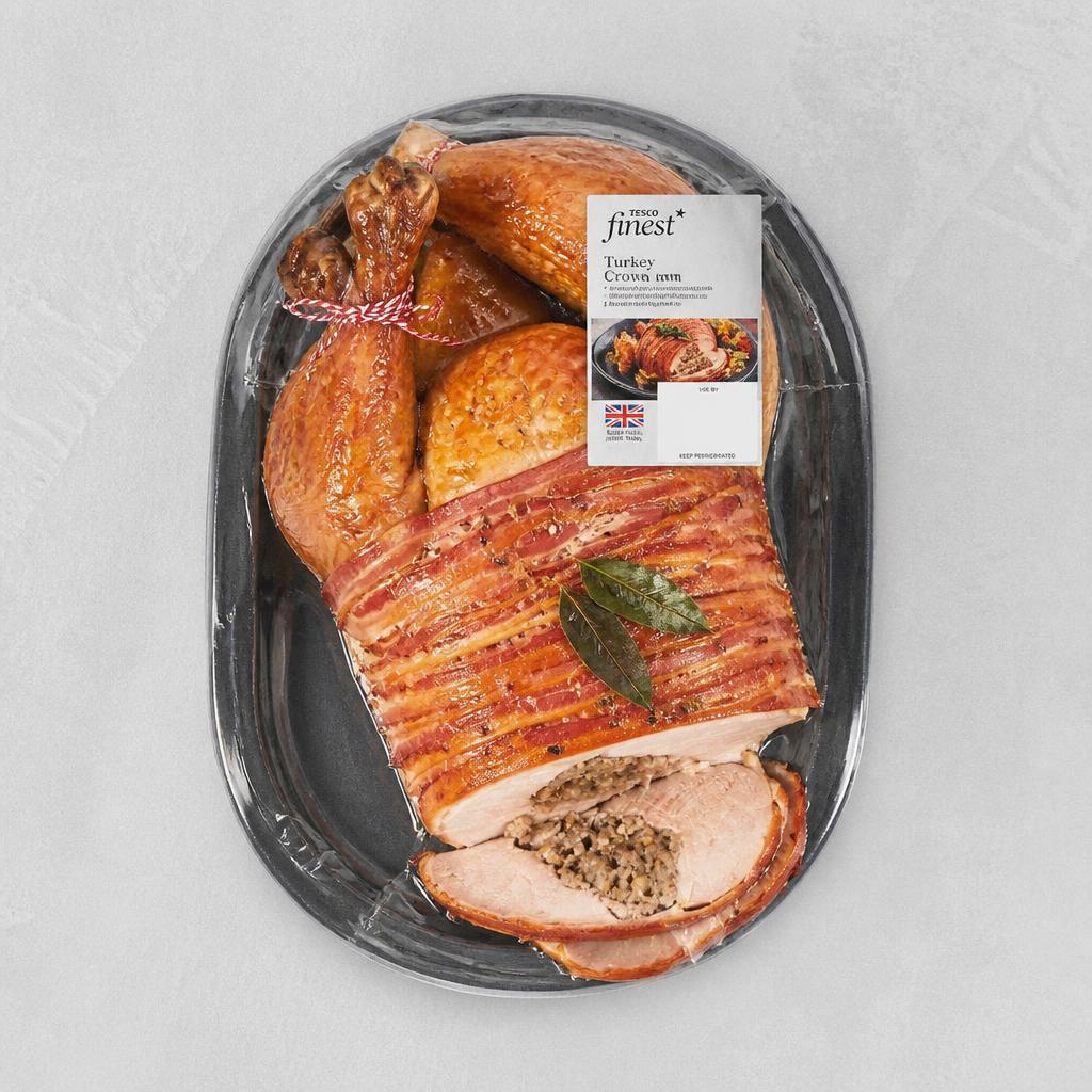 21. Tesco Finest British Free Range Easy Carve Turkey with a Pork, Cranberry & Chestnut Stuffing 2.87kg (Serves 12)