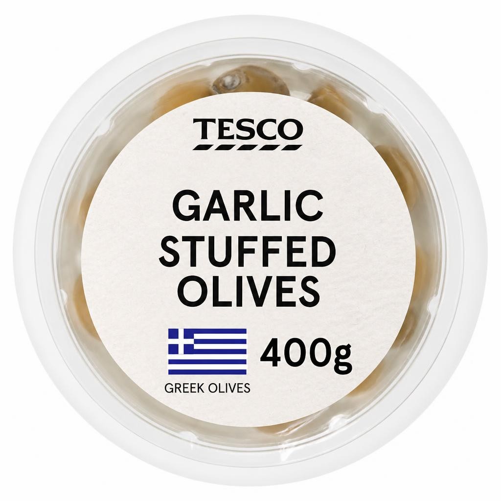 Tesco Garlic Stuffed Olives 400g