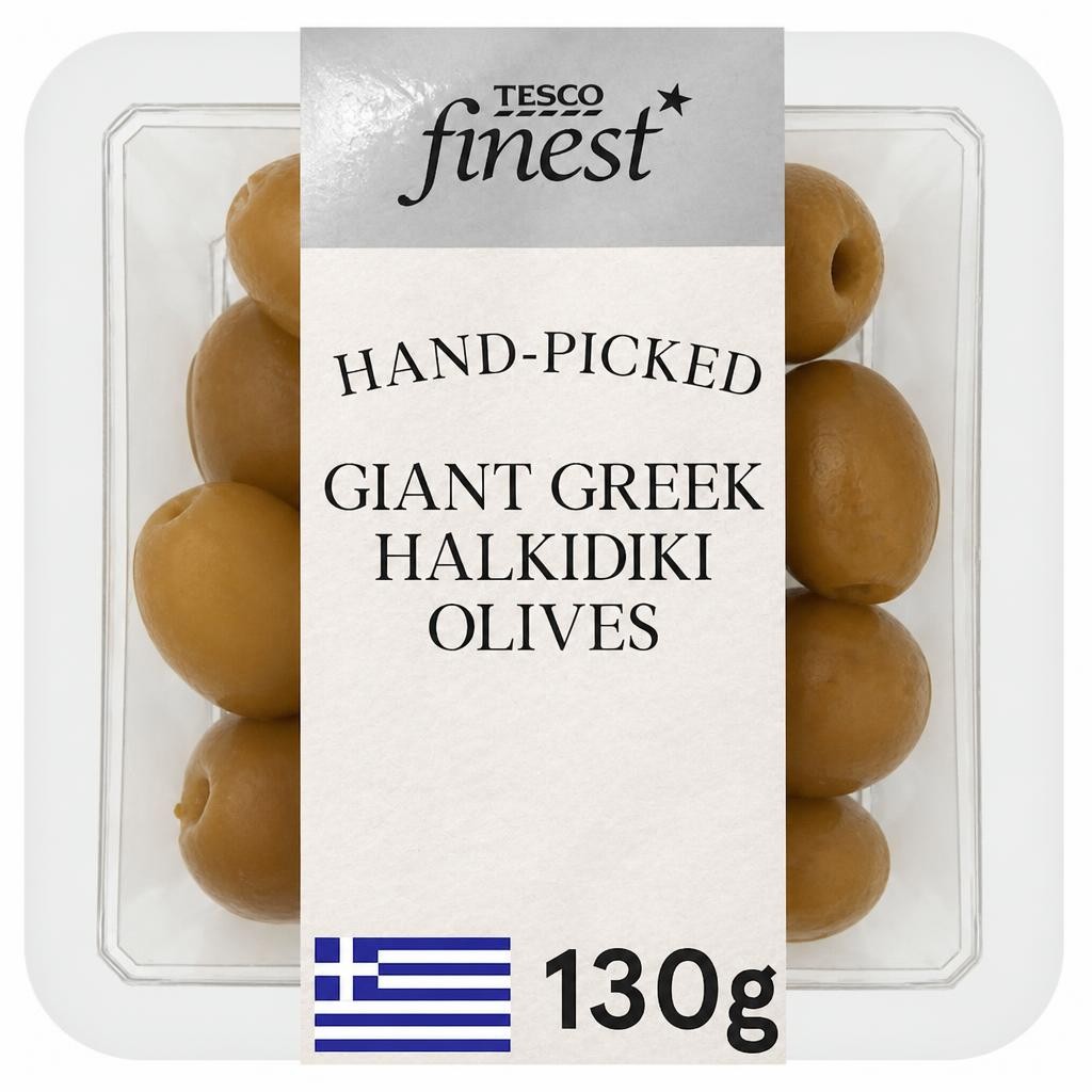 Tesco Finest Giant Greek Halkidiki Olives 130g
