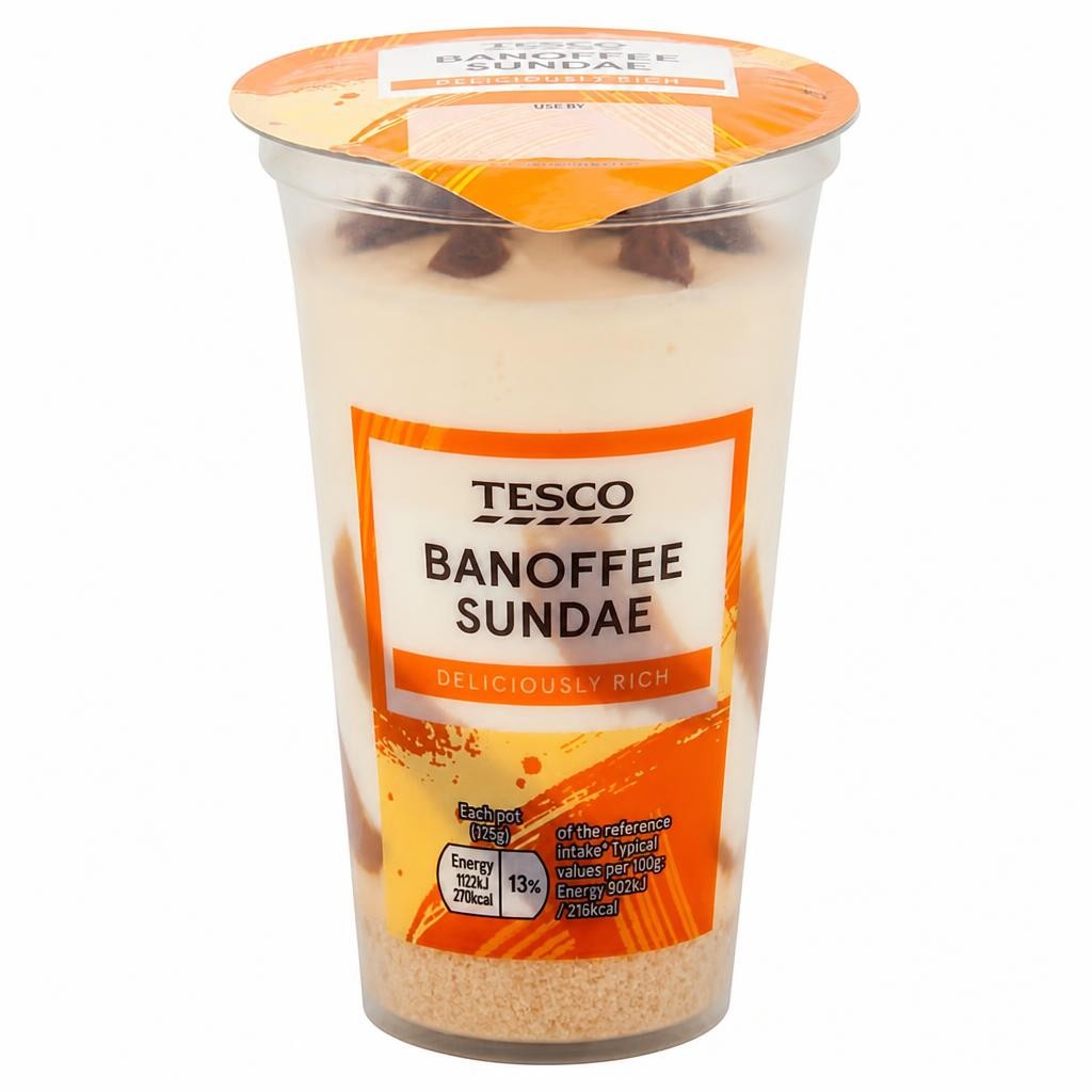 Tesco Banoffee Sundae 125g