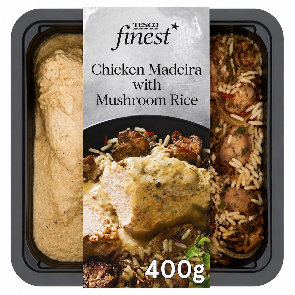 Tesco Finest Chicken Madeira & Mushroom Rice 400G