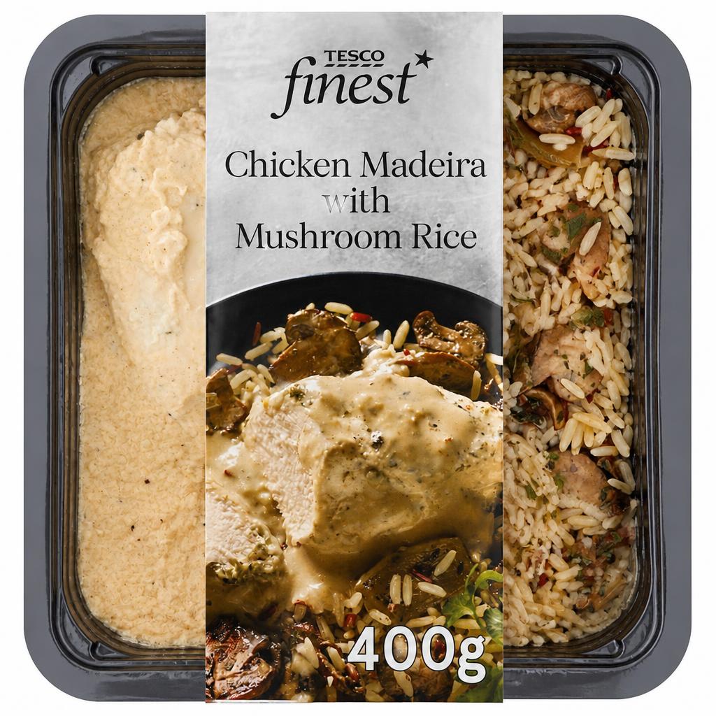 Tesco Finest Chicken Madeira & Mushroom Rice 400G