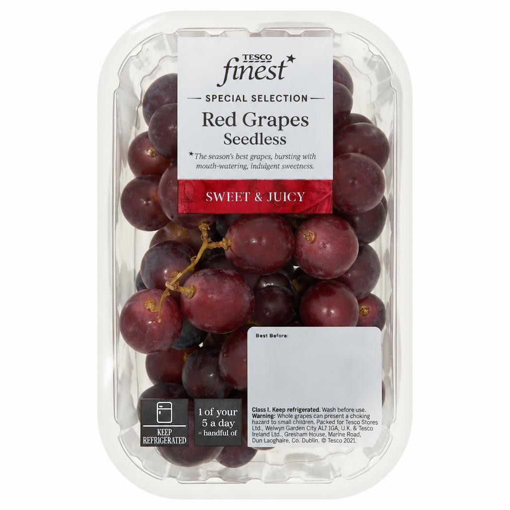 Tesco Finest Red Grapes Seedless 500G