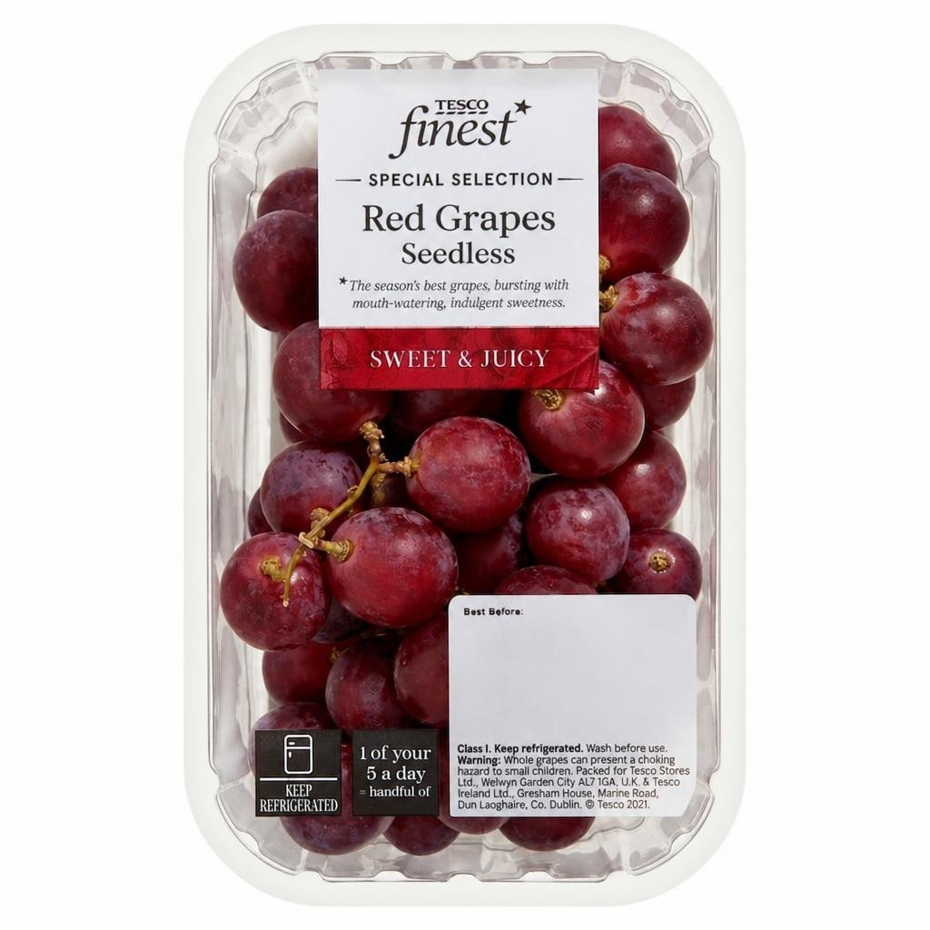 Tesco Finest Red Grapes Seedless 500G