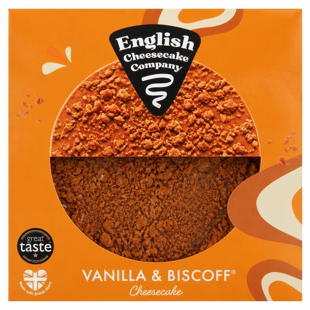 English Cheesecake Company Vanilla & Biscoff Cheesecake 484g