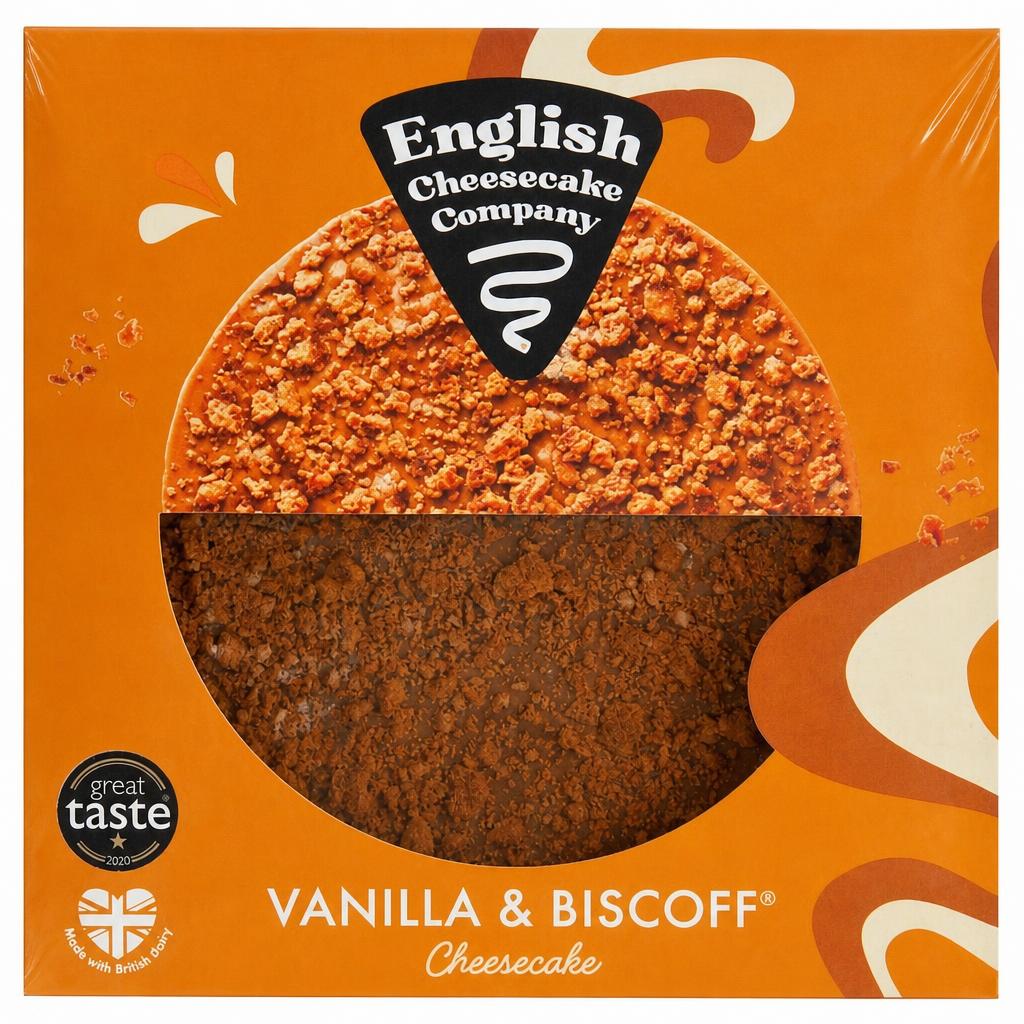 English Cheesecake Company Vanilla & Biscoff Cheesecake 484g
