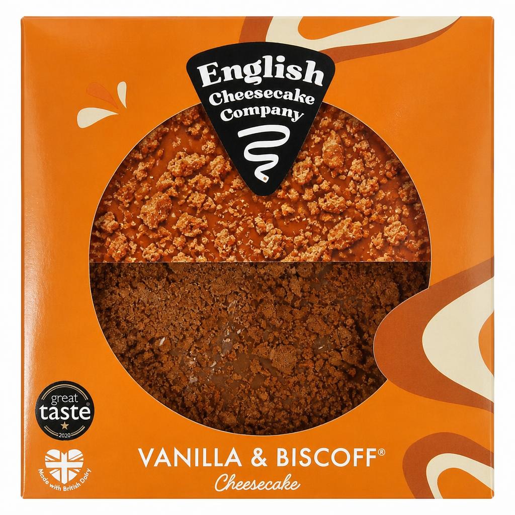 English Cheesecake Company Vanilla & Biscoff Cheesecake 484g