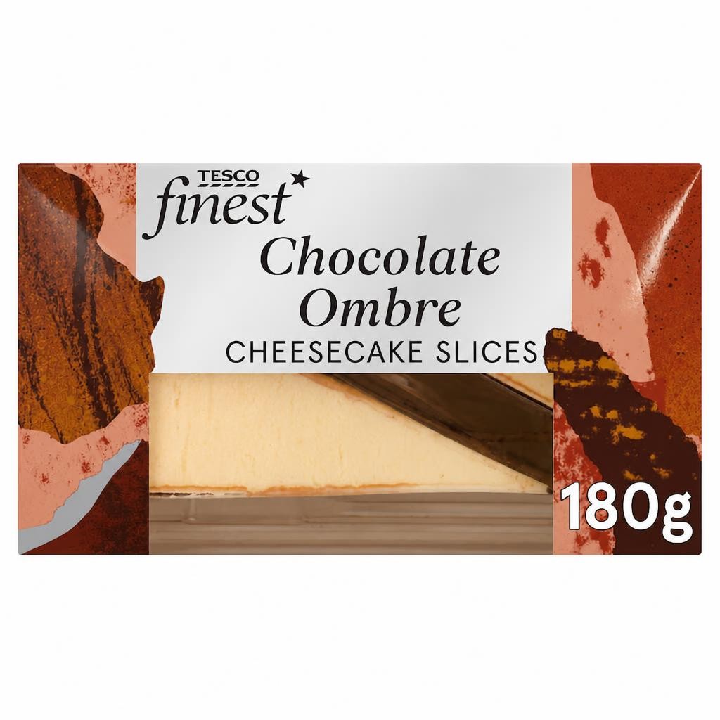 Tesco Finest 2 Triple Chocolate Ombre Cheesecake Slices 180g