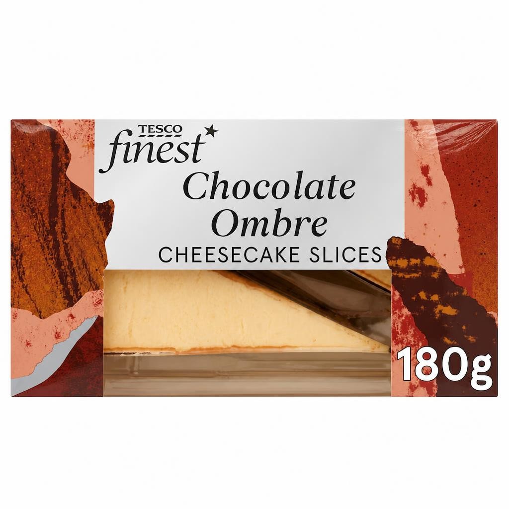 Tesco Finest 2 Triple Chocolate Ombre Cheesecake Slices 180g