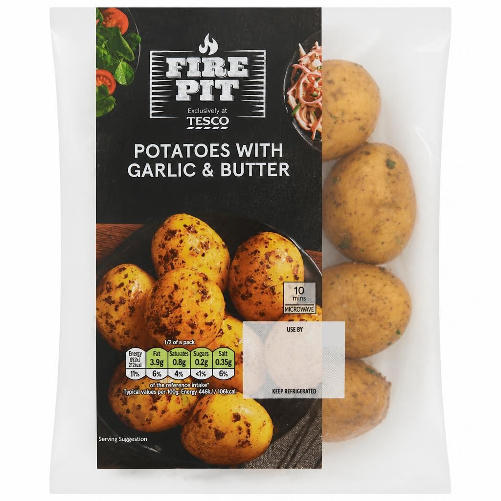 Tesco Butter Garlic & Herb baby Potatoes 400g