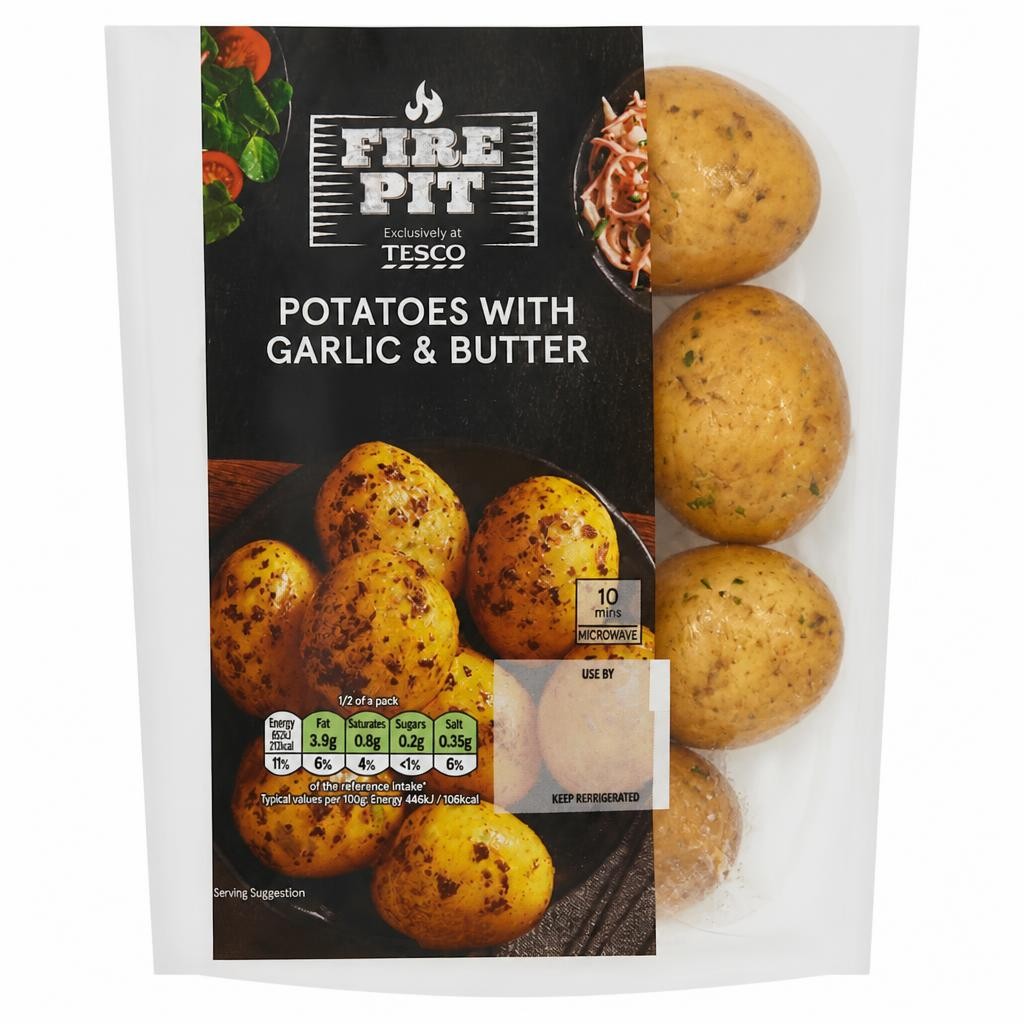 Tesco Butter Garlic & Herb baby Potatoes 400g