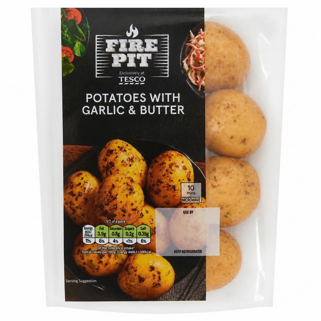 Tesco Butter Garlic & Herb baby Potatoes 400g