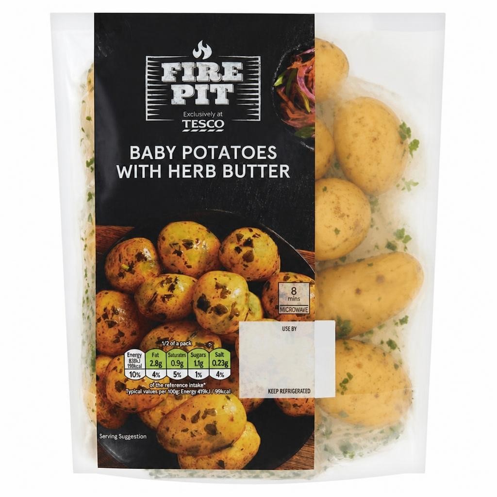 Tesco Baby Potatoes With Herb Butter 400g