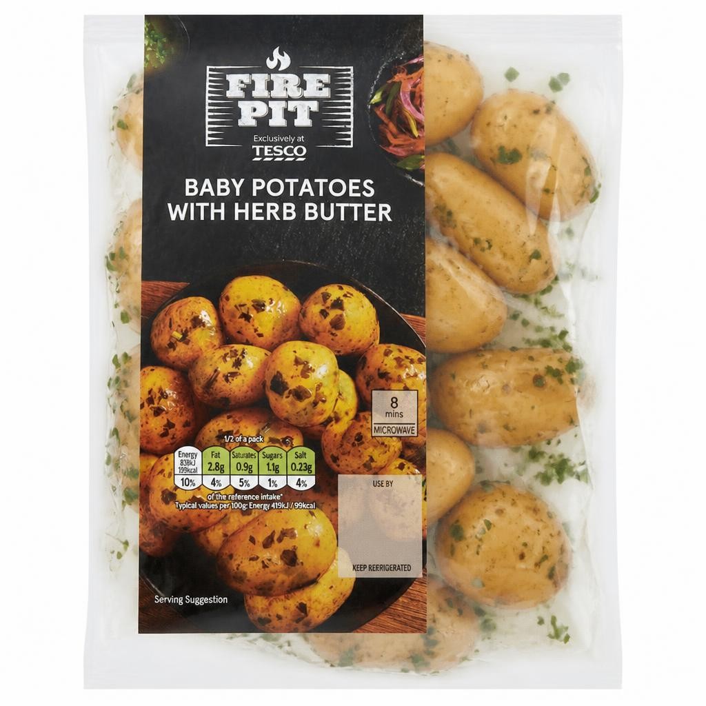 Tesco Baby Potatoes With Herb Butter 400g