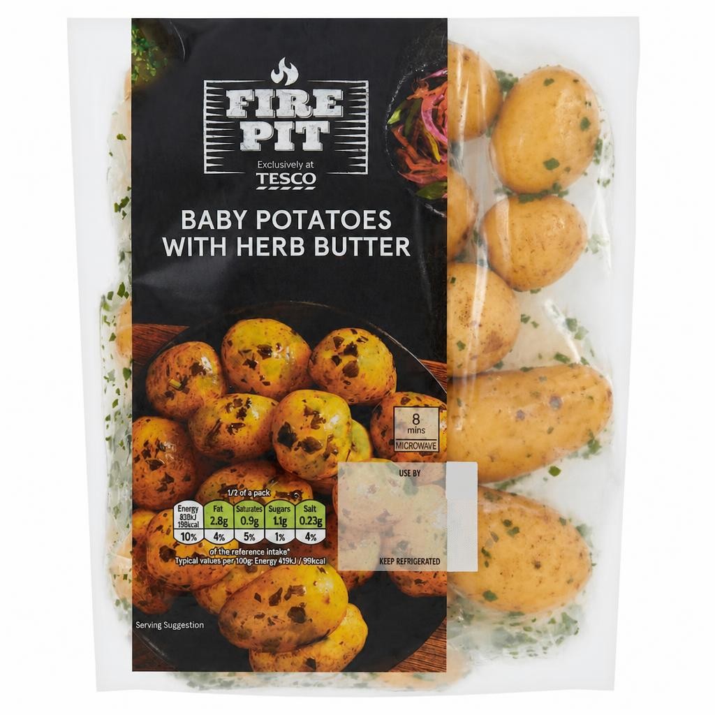 Tesco Baby Potatoes With Herb Butter 400g