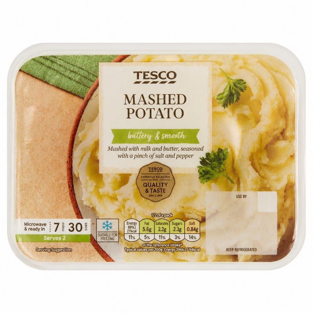 Tesco Mashed Potato 450g
