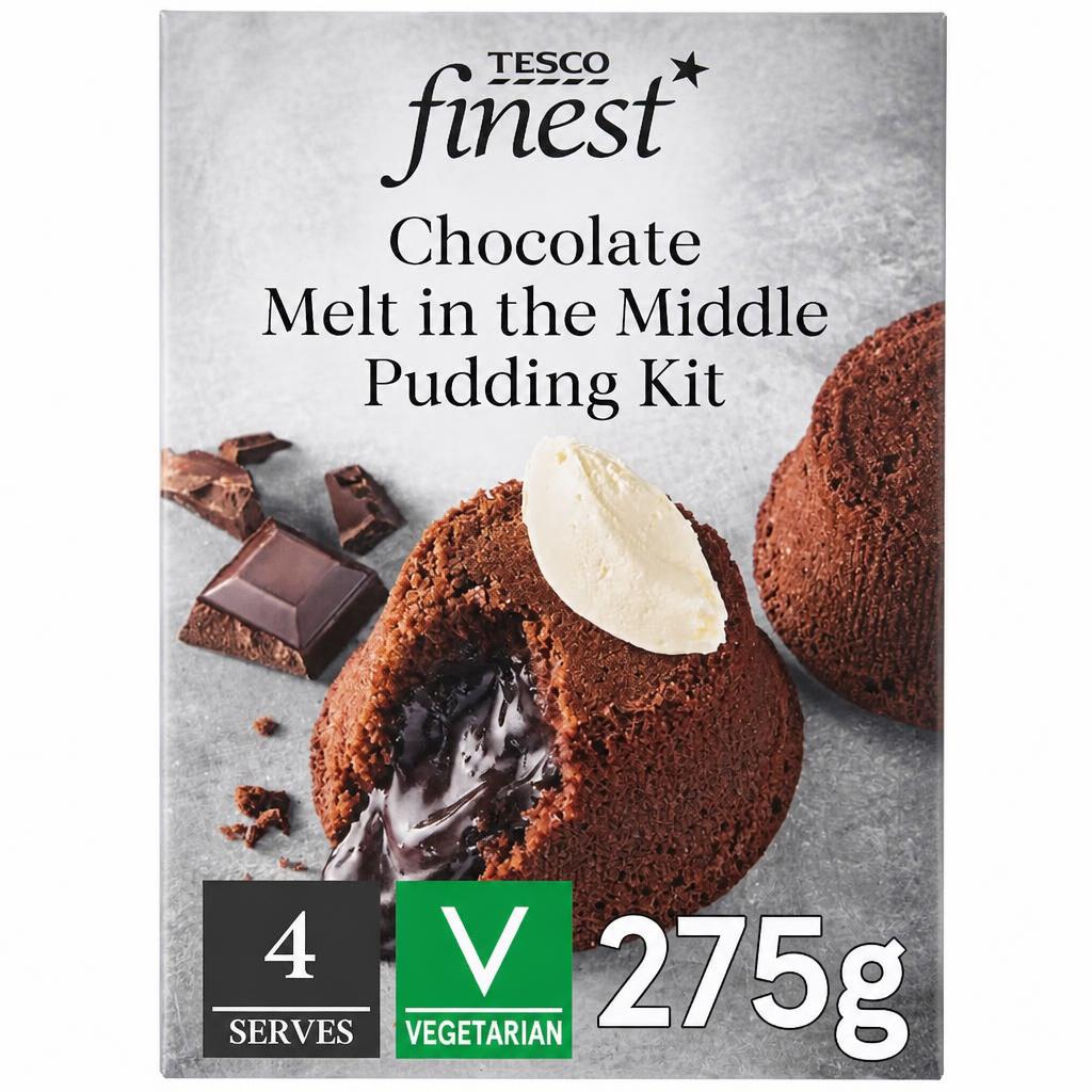 Tesco Finest Chocolate Melt in the Middle Pudding Kit 275g